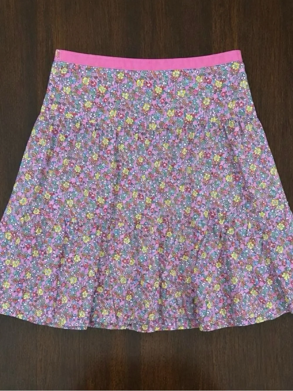 Ralph Lauren Girls 4/4T Pink Multicolor Floral Cotton Skirt